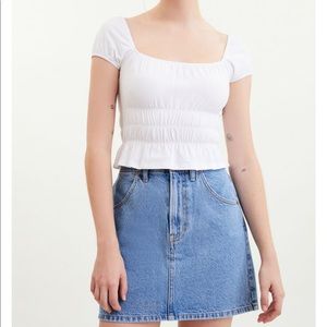 Me to We PacSun ‘Fringe t-shirt’ white crop top